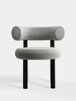 Fat Black Steel Dining Chair