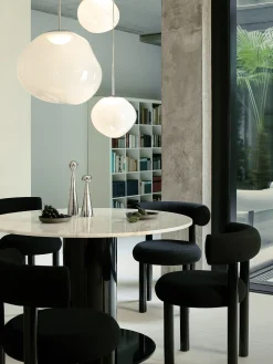 Fat Black Steel Dining Chair