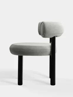 Fat Black Steel Dining Chair