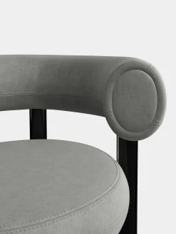 Fat Black Steel Dining Chair