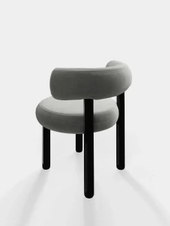 Fat Black Steel Dining Chair