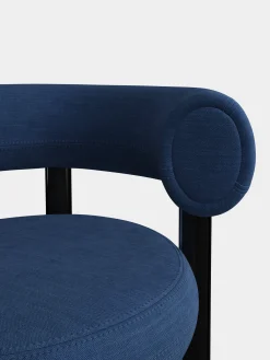 Fat Black Steel Dining Chair