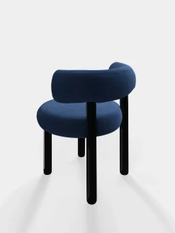 Fat Black Steel Dining Chair