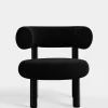 Fat Black Steel Lounge Chair