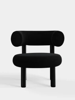 Fat Black Steel Lounge Chair