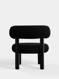 Fat Black Steel Lounge Chair