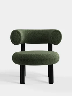 Fat Black Steel Lounge Chair