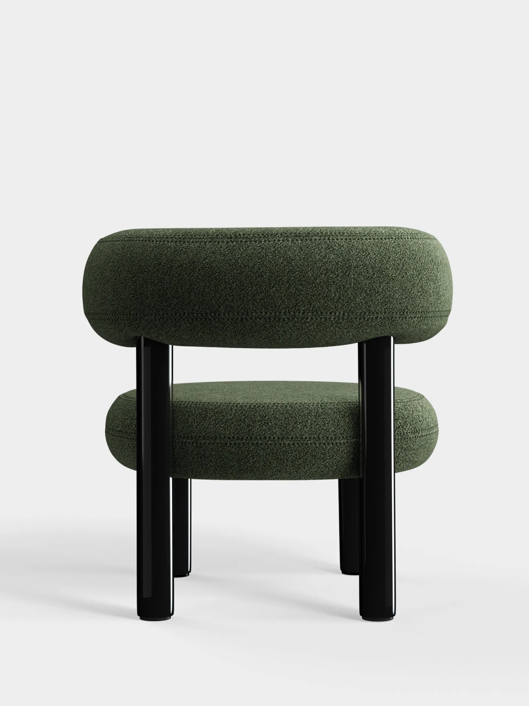 Fat Black Steel Lounge Chair