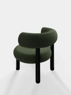 Fat Black Steel Lounge Chair