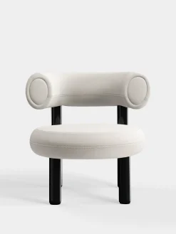 Fat Black Steel Lounge Chair