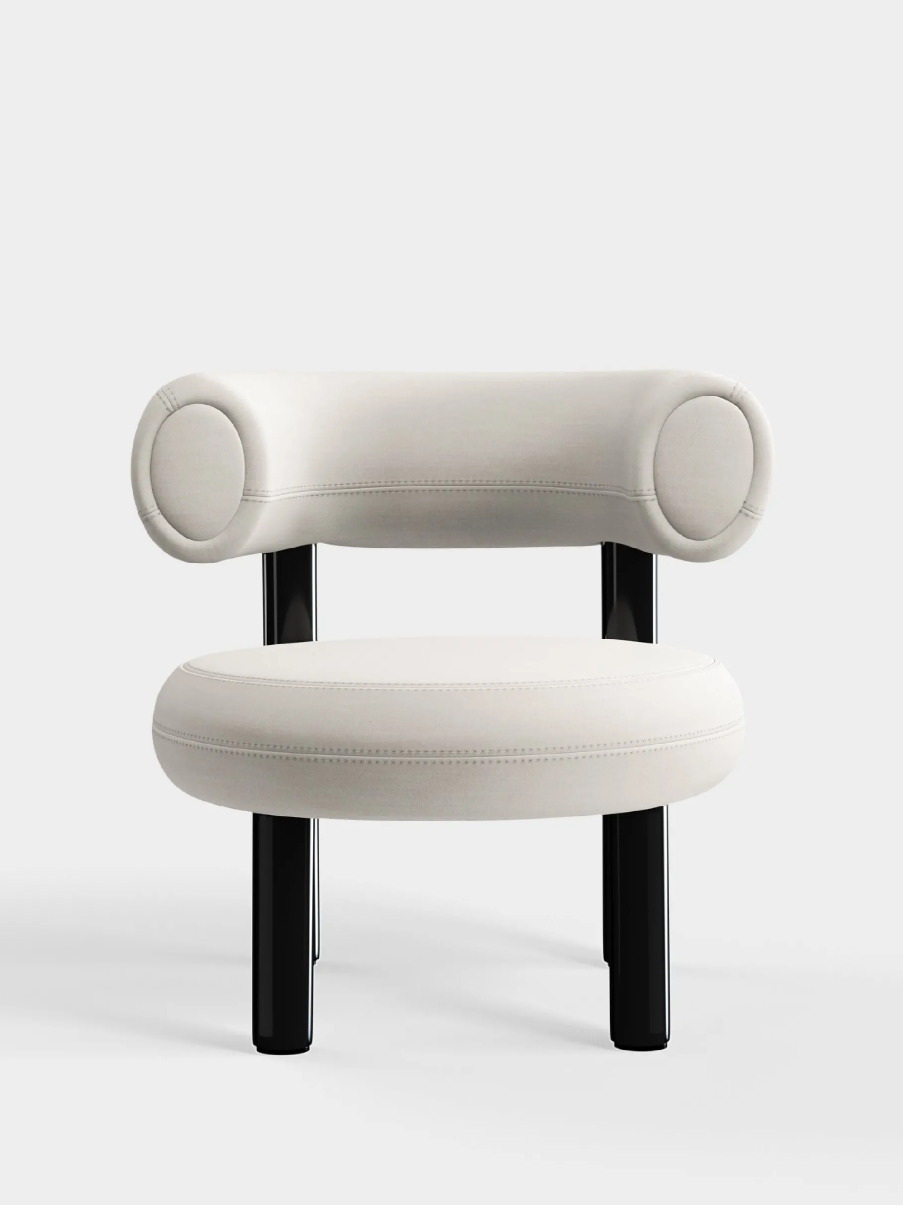 Fat Black Steel Lounge Chair