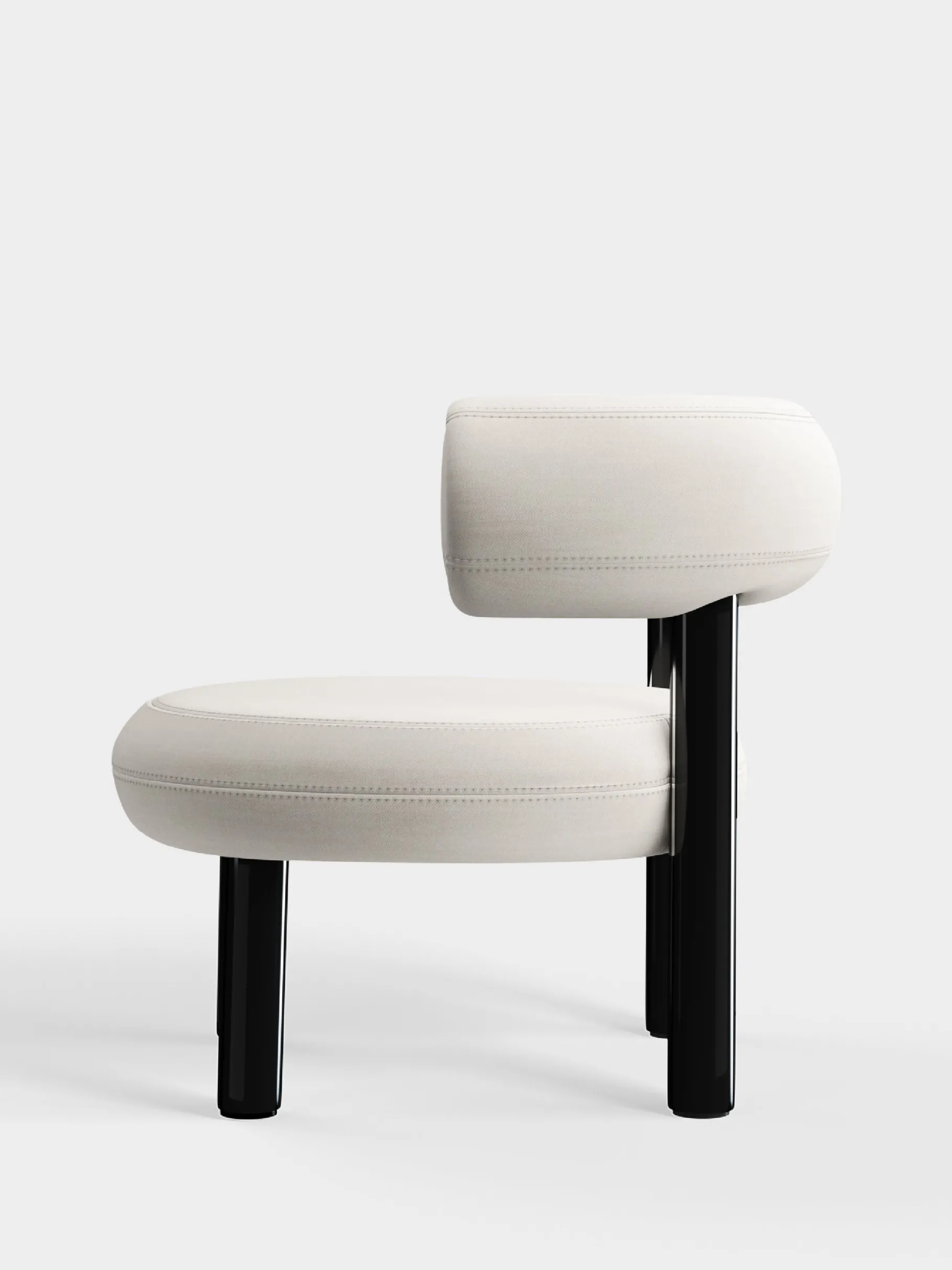 Fat Black Steel Lounge Chair