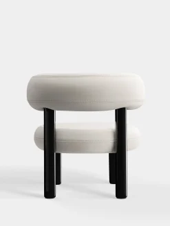 Fat Black Steel Lounge Chair