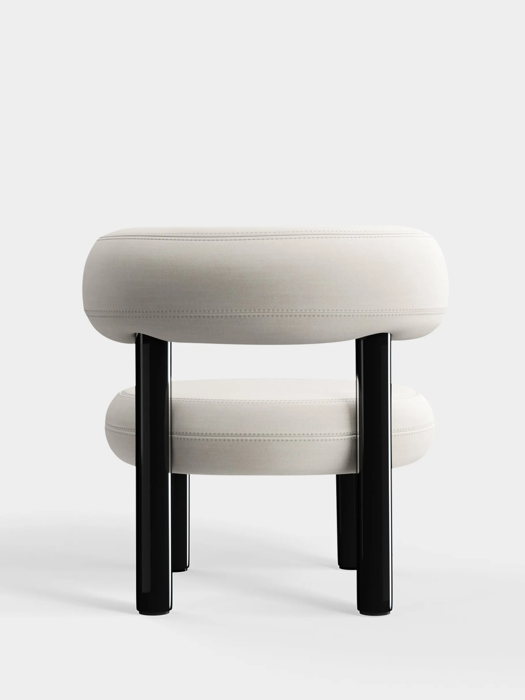 Fat Black Steel Lounge Chair