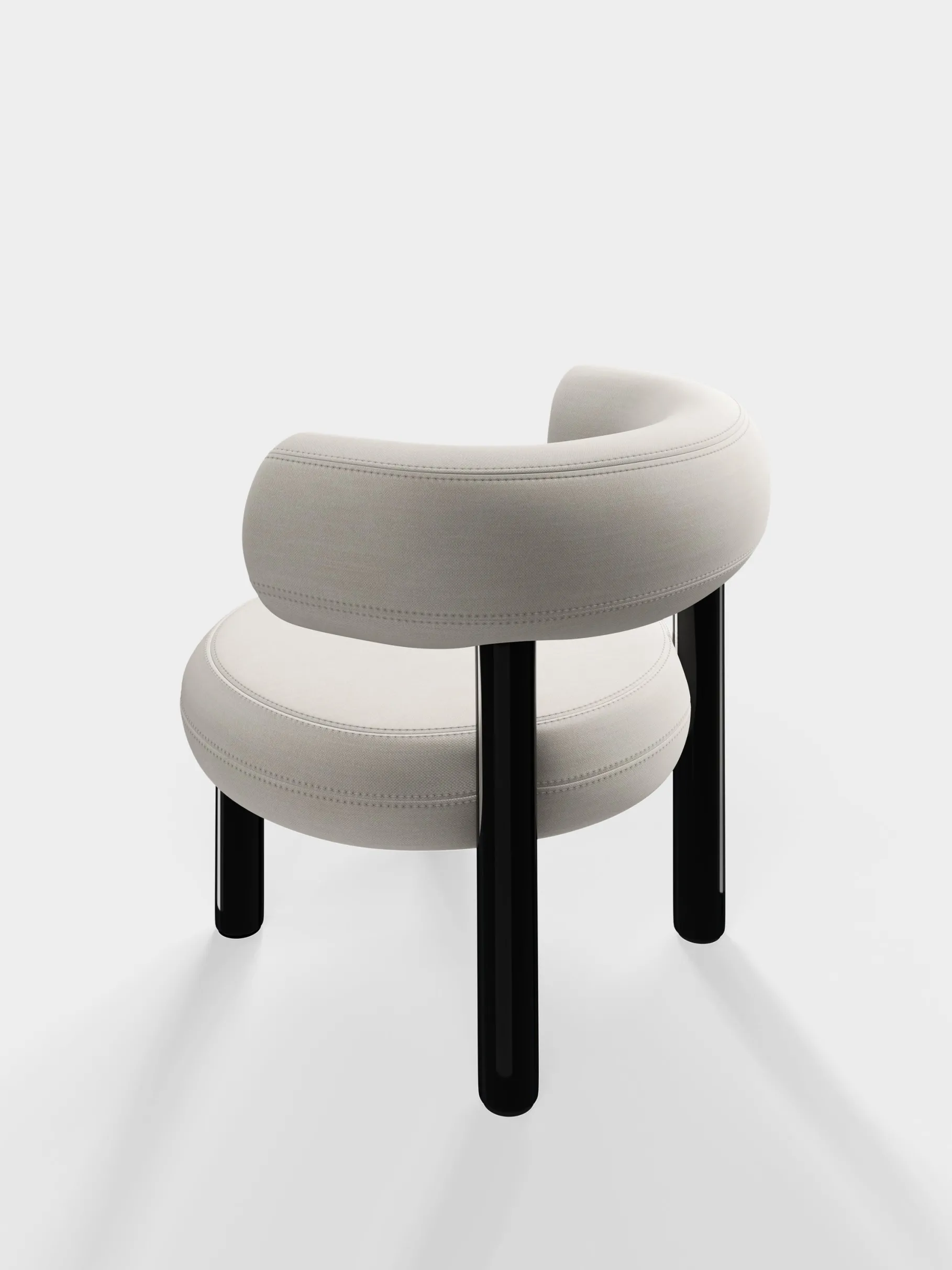 Fat Black Steel Lounge Chair