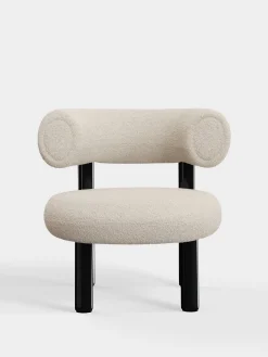 Fat Black Steel Lounge Chair