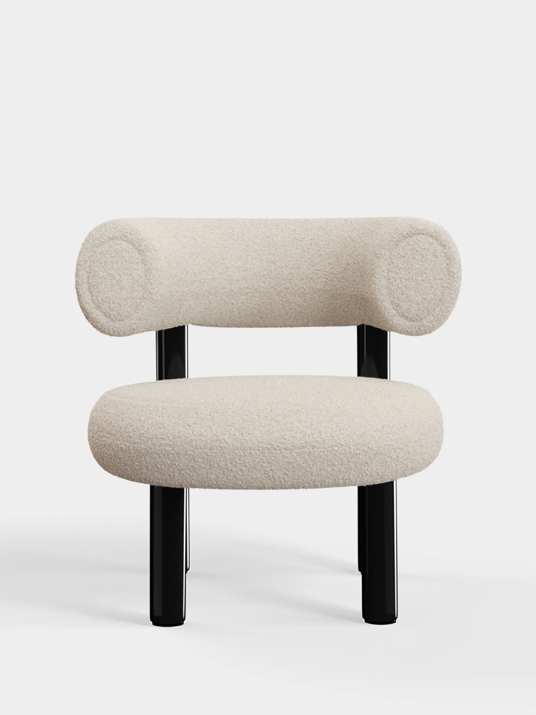 Fat Black Steel Lounge Chair