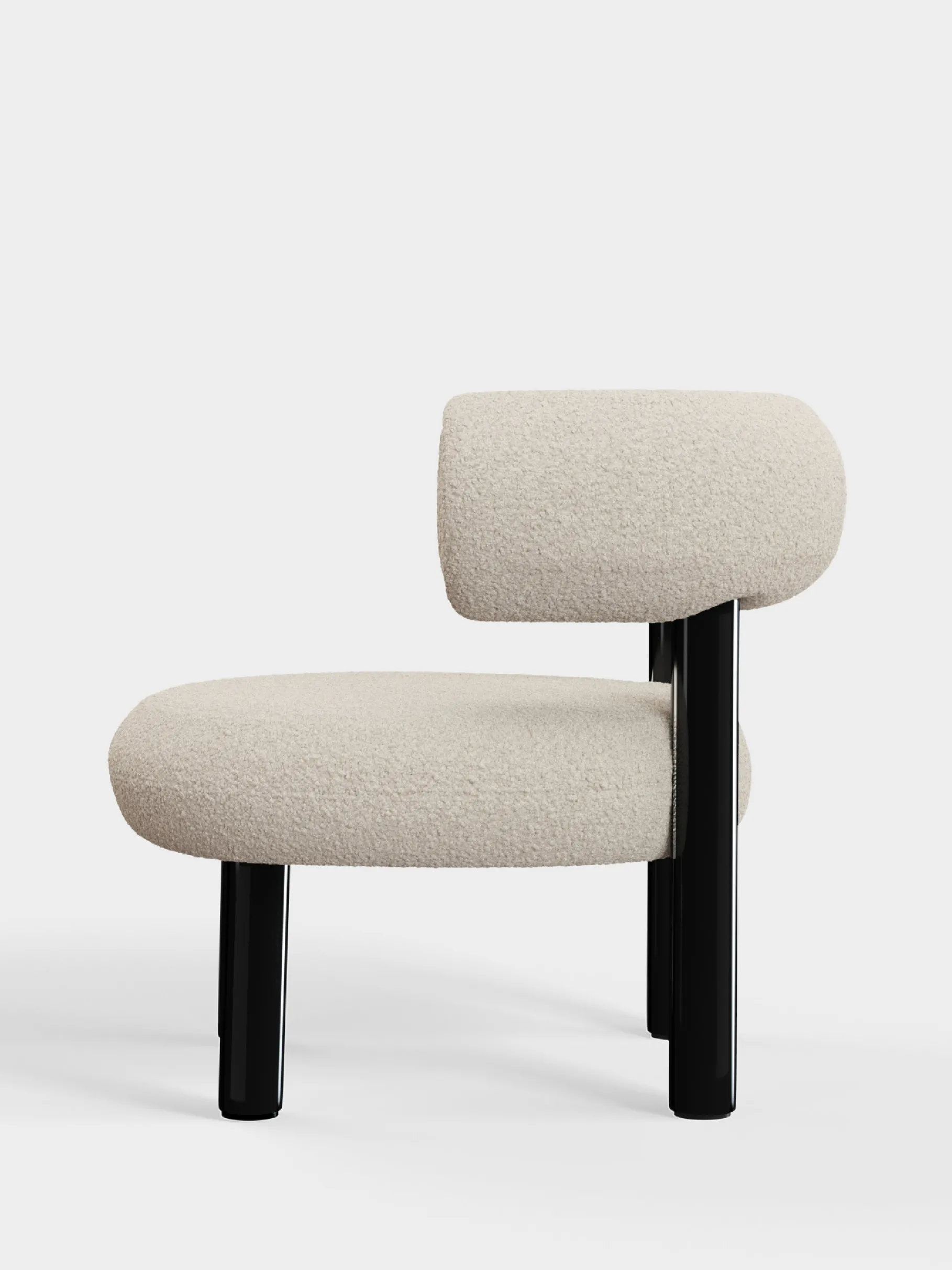 Fat Black Steel Lounge Chair