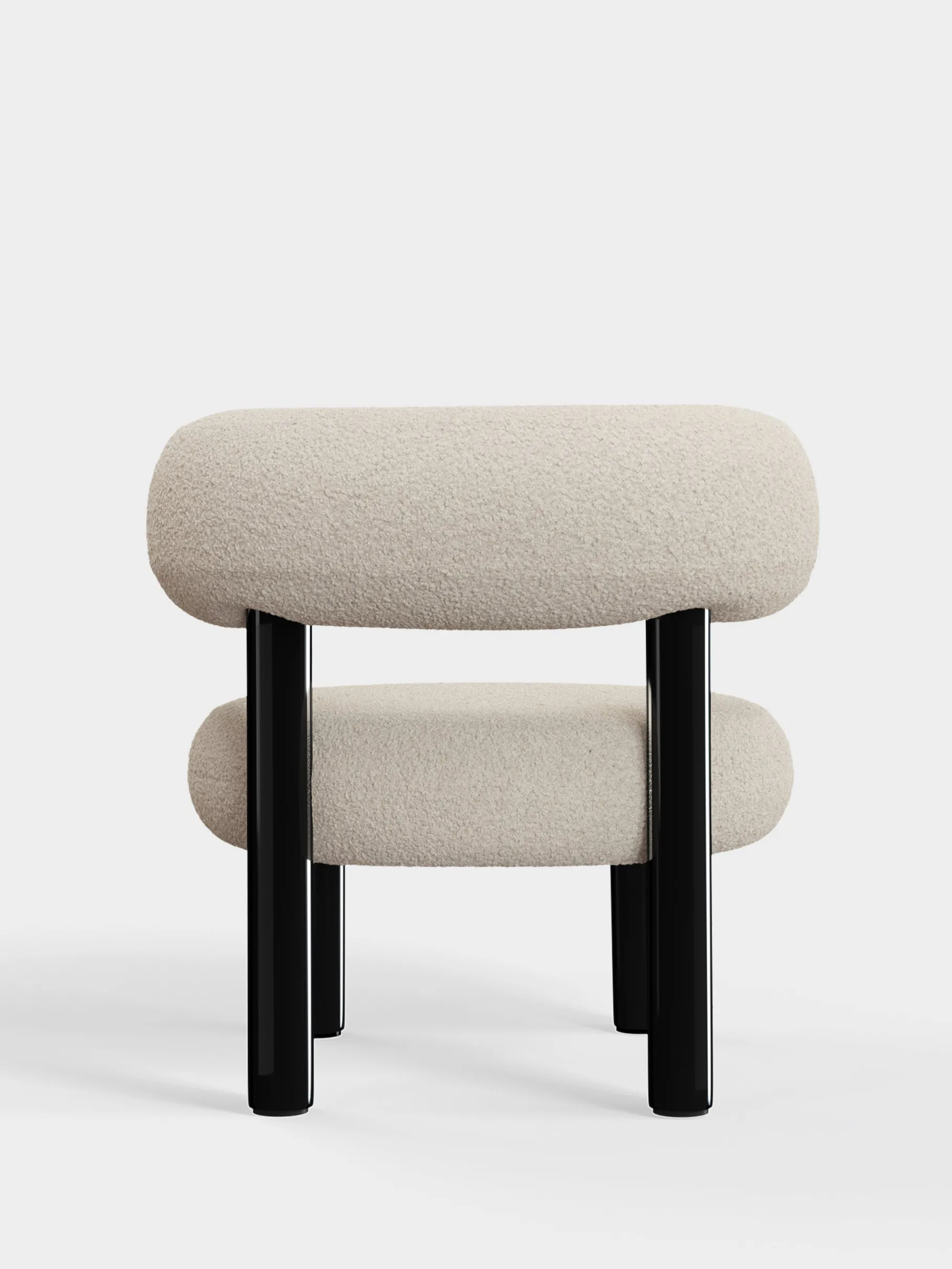 Fat Black Steel Lounge Chair