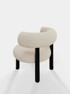 Fat Black Steel Lounge Chair