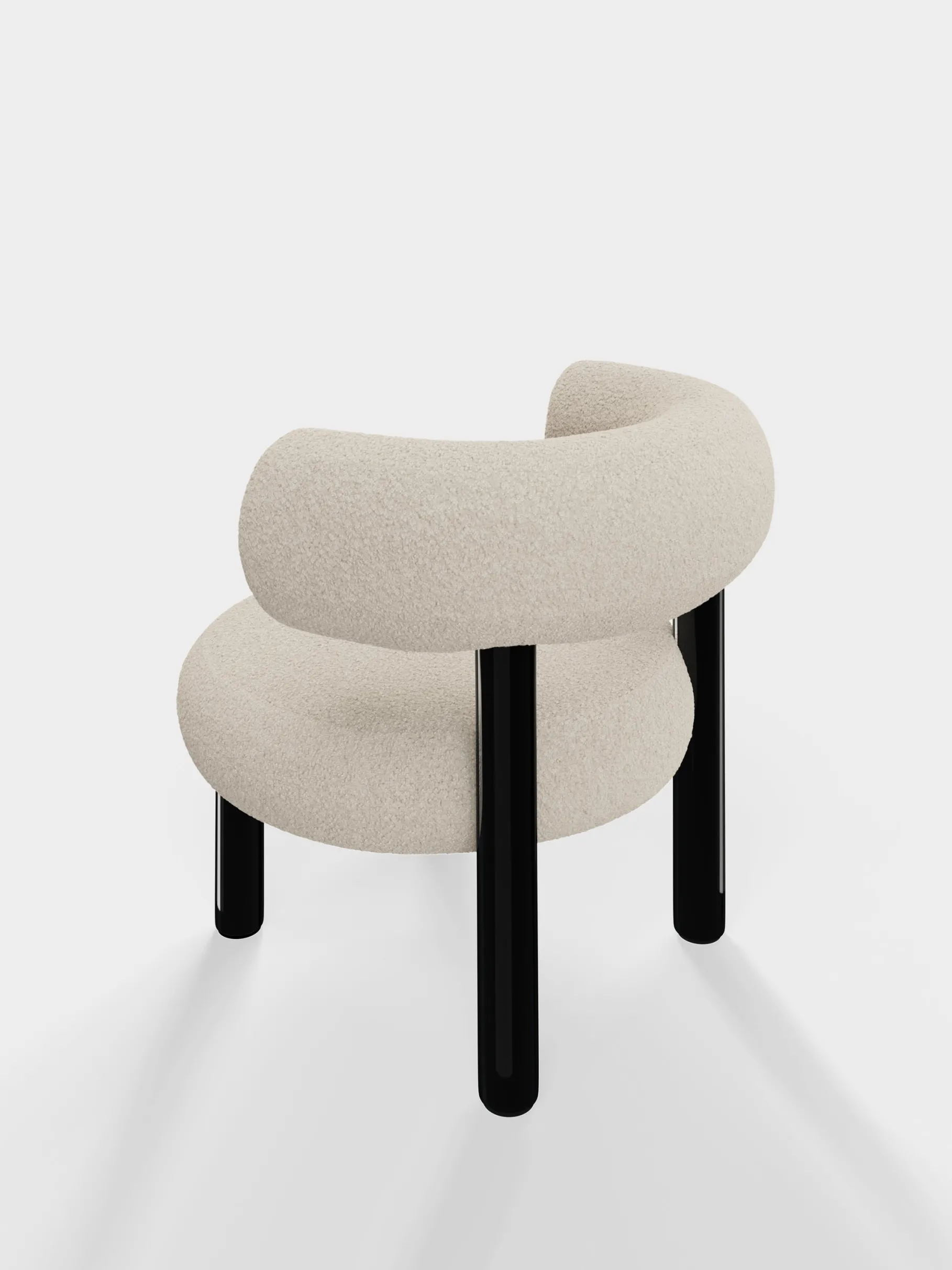 Fat Black Steel Lounge Chair