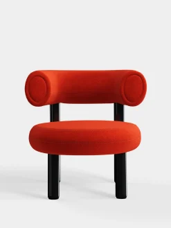 Fat Black Steel Lounge Chair