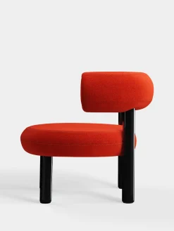 Fat Black Steel Lounge Chair