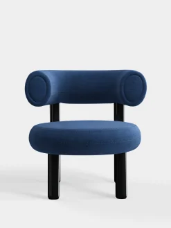 Fat Black Steel Lounge Chair