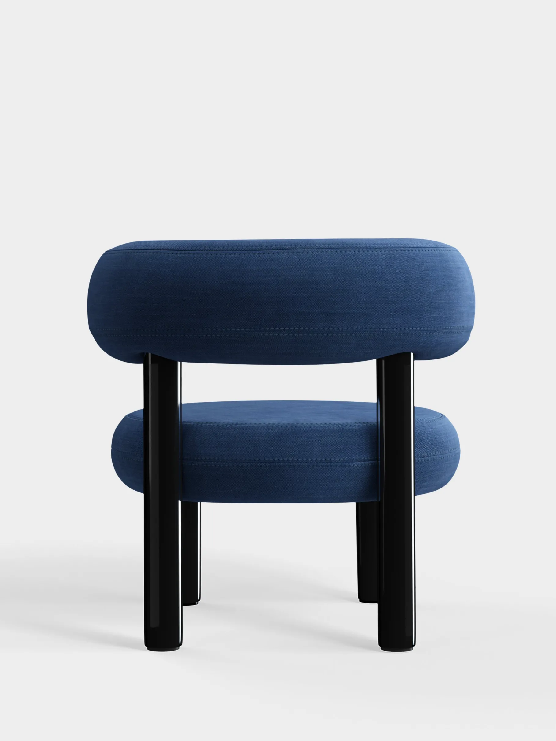 Fat Black Steel Lounge Chair