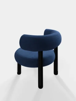 Fat Black Steel Lounge Chair