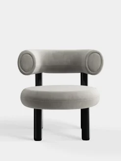 Fat Black Steel Lounge Chair