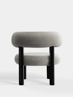 Fat Black Steel Lounge Chair