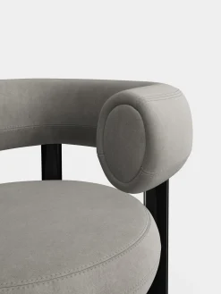 Fat Black Steel Lounge Chair