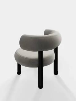 Fat Black Steel Lounge Chair