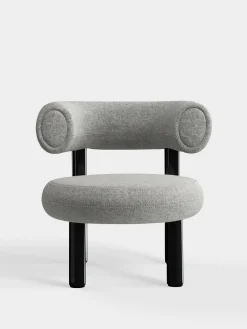 Fat Black Steel Lounge Chair