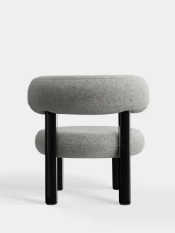 Fat Black Steel Lounge Chair