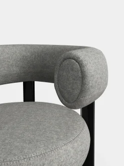 Fat Black Steel Lounge Chair