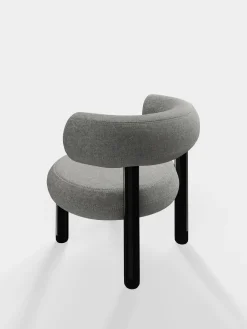 Fat Black Steel Lounge Chair