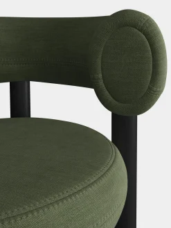 Fat Black Wood 75cm Bar Stool