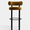 Fat Black Wood 75cm Bar Stool