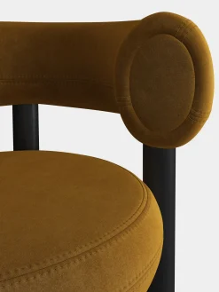 Fat Black Wood 75cm Bar Stool