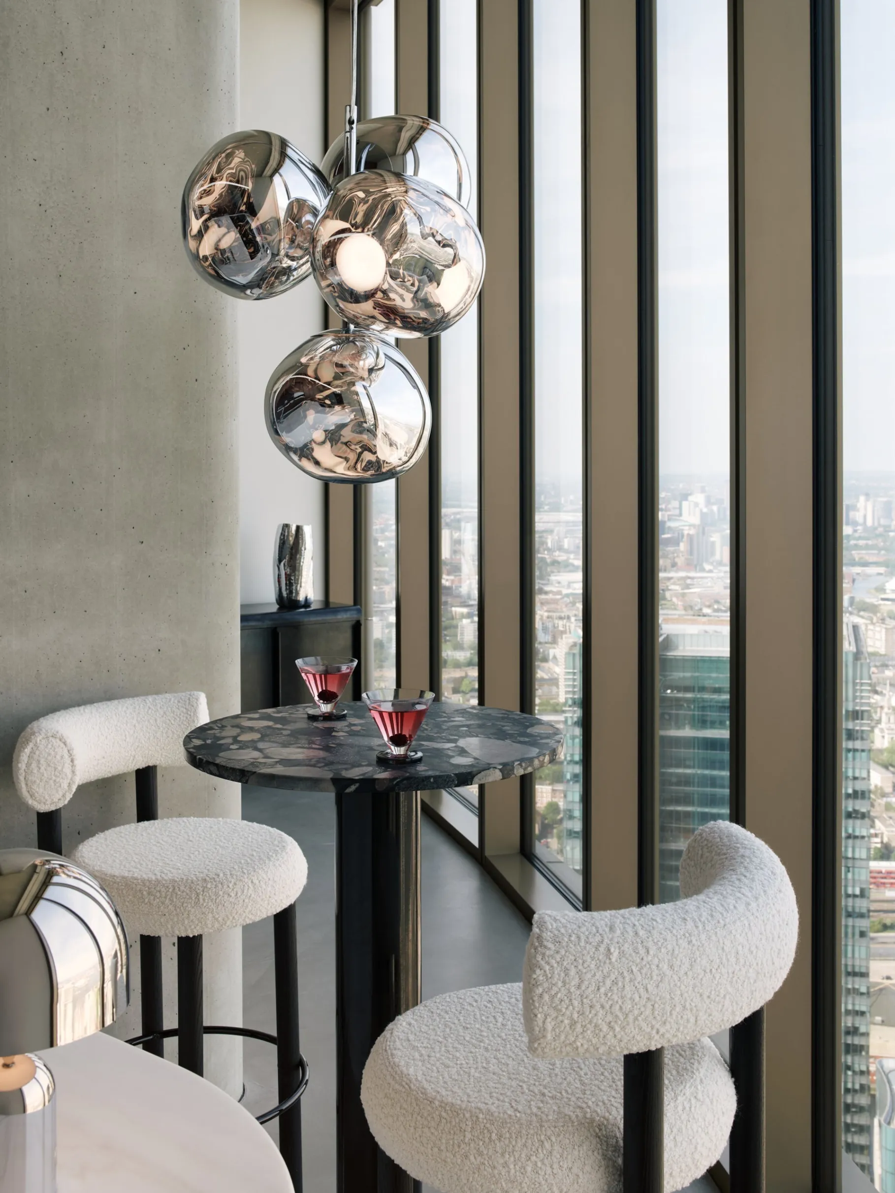 Fat Black Wood 75cm Bar Stool