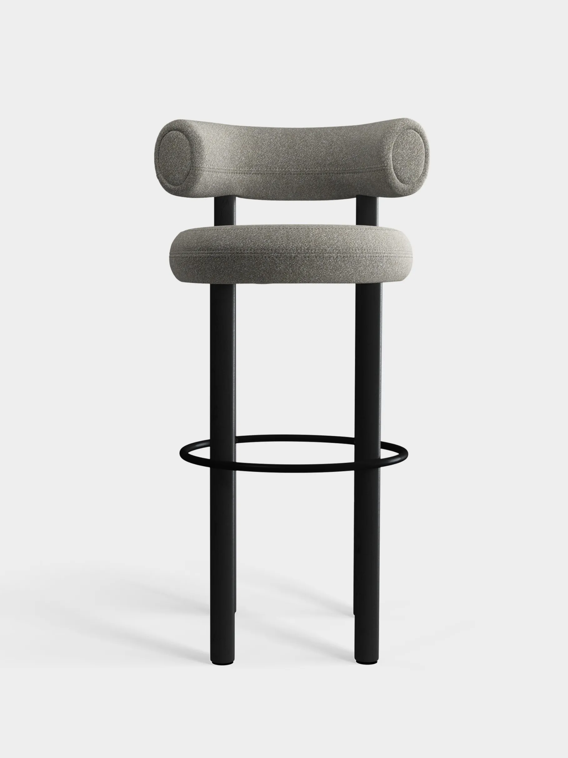 Fat Black Wood 75cm Bar Stool