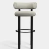 Fat Black Wood 75cm Bar Stool