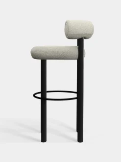 Fat Black Wood 75cm Bar Stool