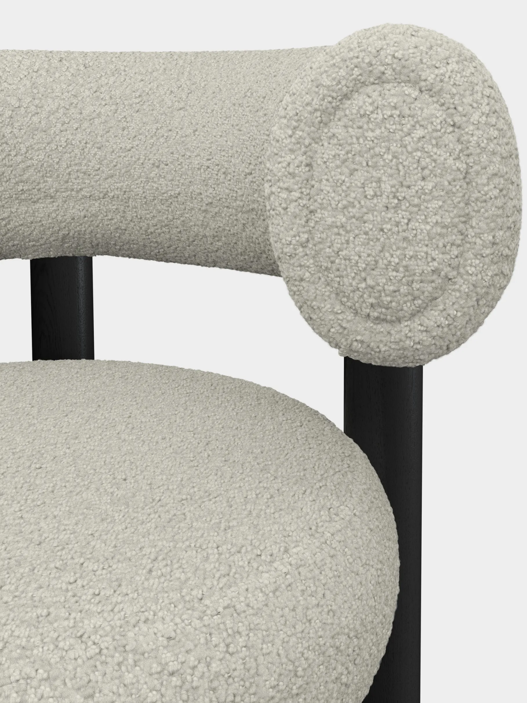 Fat Black Wood 75cm Bar Stool