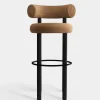Fat Black Wood 75cm Bar Stool