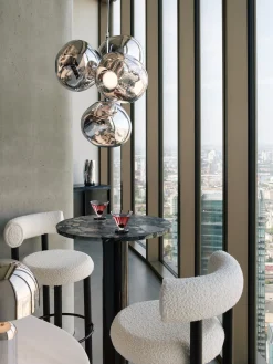 Fat Black Wood 75cm Bar Stool