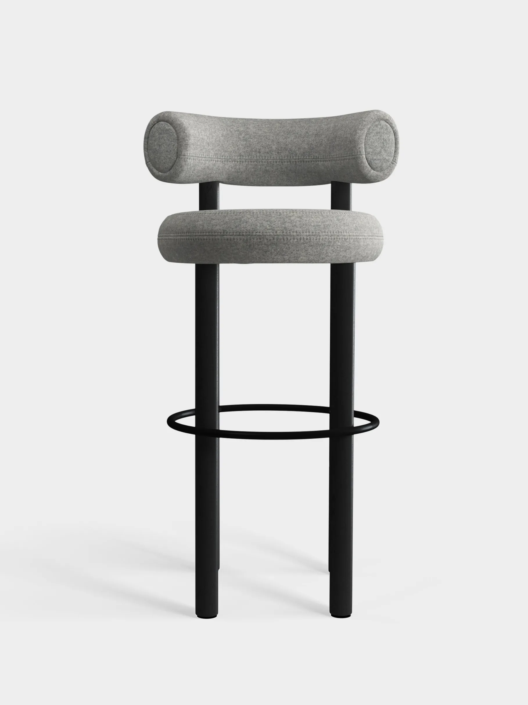 Fat Black Wood 75cm Bar Stool
