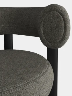 Fat Black Wood 75cm Bar Stool